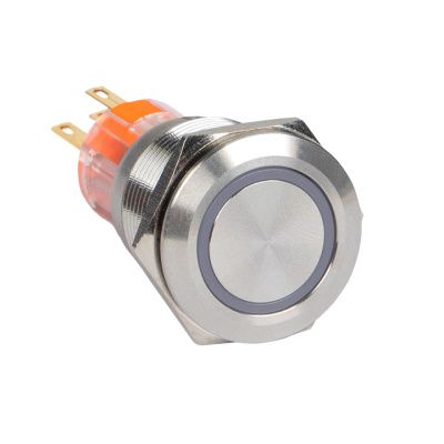 Кнопка S-Pro67 19 мм с фикс, с синей подсв, 24В EKF PROxima s-pro67-242