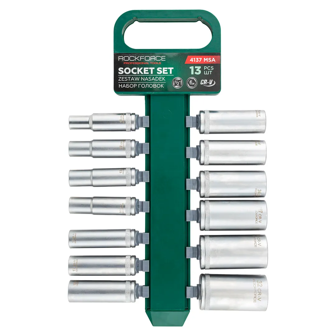Набор глубоких головок 10-32 мм 1/2'' 6-гр 13 пр RockForce RF-4137 MSA