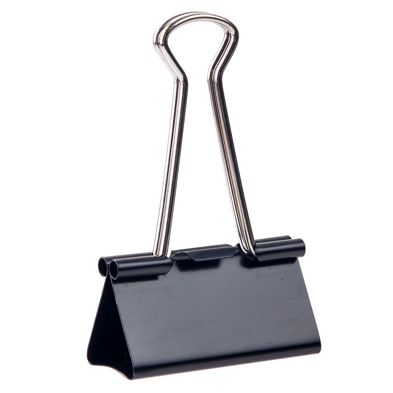 Зажим для бумаг "Deli", 51 мм, 12 штук, черный