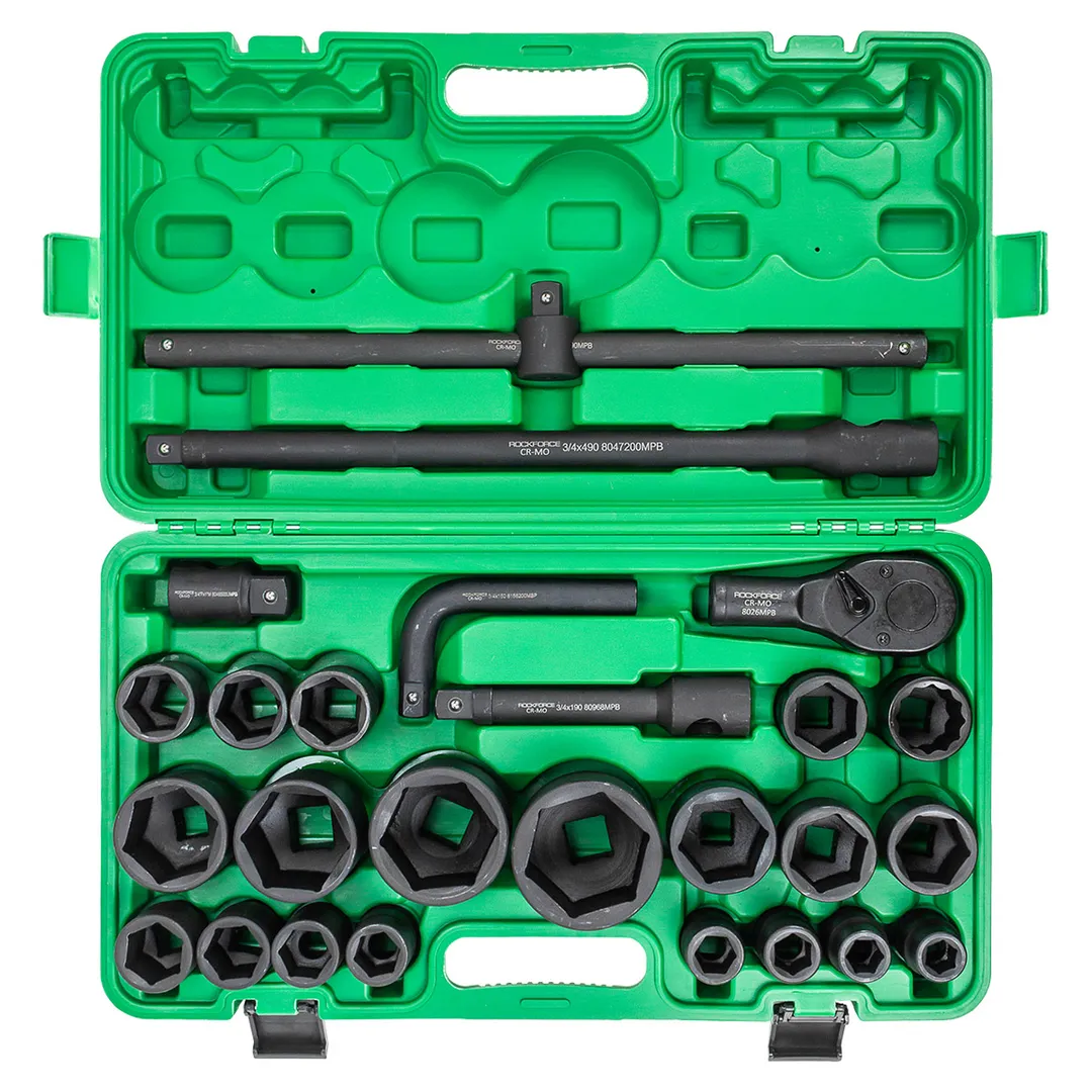 Набор инструментов ударных 26 пр. 3/4''&1'' 6-гр. RockForce RF-68262-5MPB