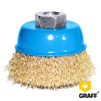 Щётка по металлу 75 мм М14 чашечная гофрированная GRAFF 3007514