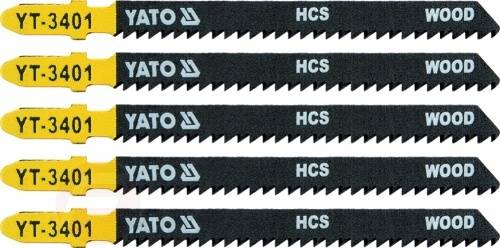Полотна для электролобзика по дереву и ПВХ 75х100х1,3 мм 10TPI 5 шт. Yato YT-3401