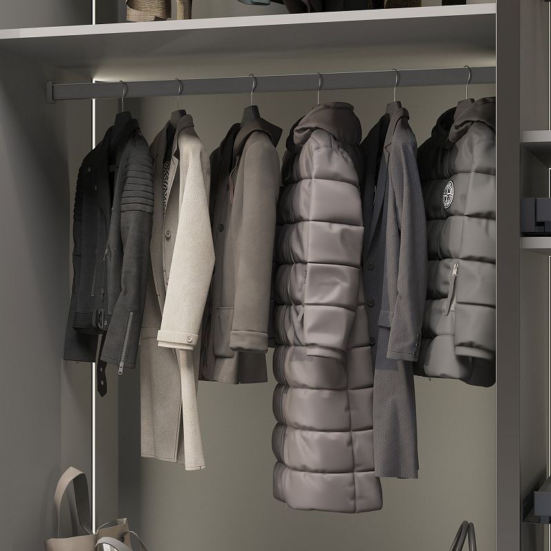 Держатель штанги гардеробной прямоуг. FAME/3 концевой, графит AKS 113742