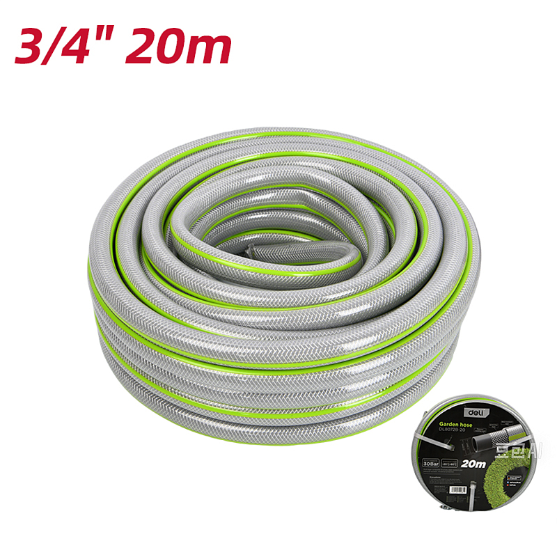 Шланг поливочный Deli GS EDL8072B-20, армированный, четырёхслойный, 20 м