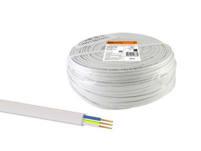 Провод ШВВП 3х0,75, бухта 200 м, белый TDM SQ0120-0028