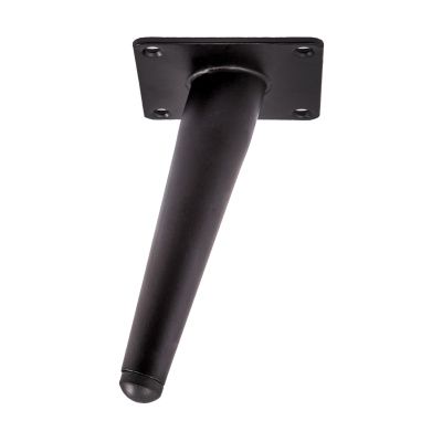 Опора меб. конусная h150 наклонная, черный AKS 85885