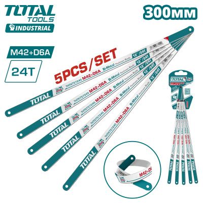 Полотно ножовочное биметаллическое 300 мм TOTAL THTKT57245 (5 шт)