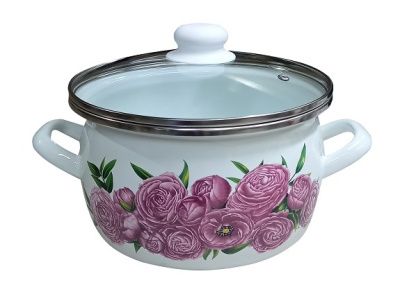 Кастрюля 2,5л, сфера "Пионы пурпур." Сантэкс 1-2425112(Бл)(ПП)