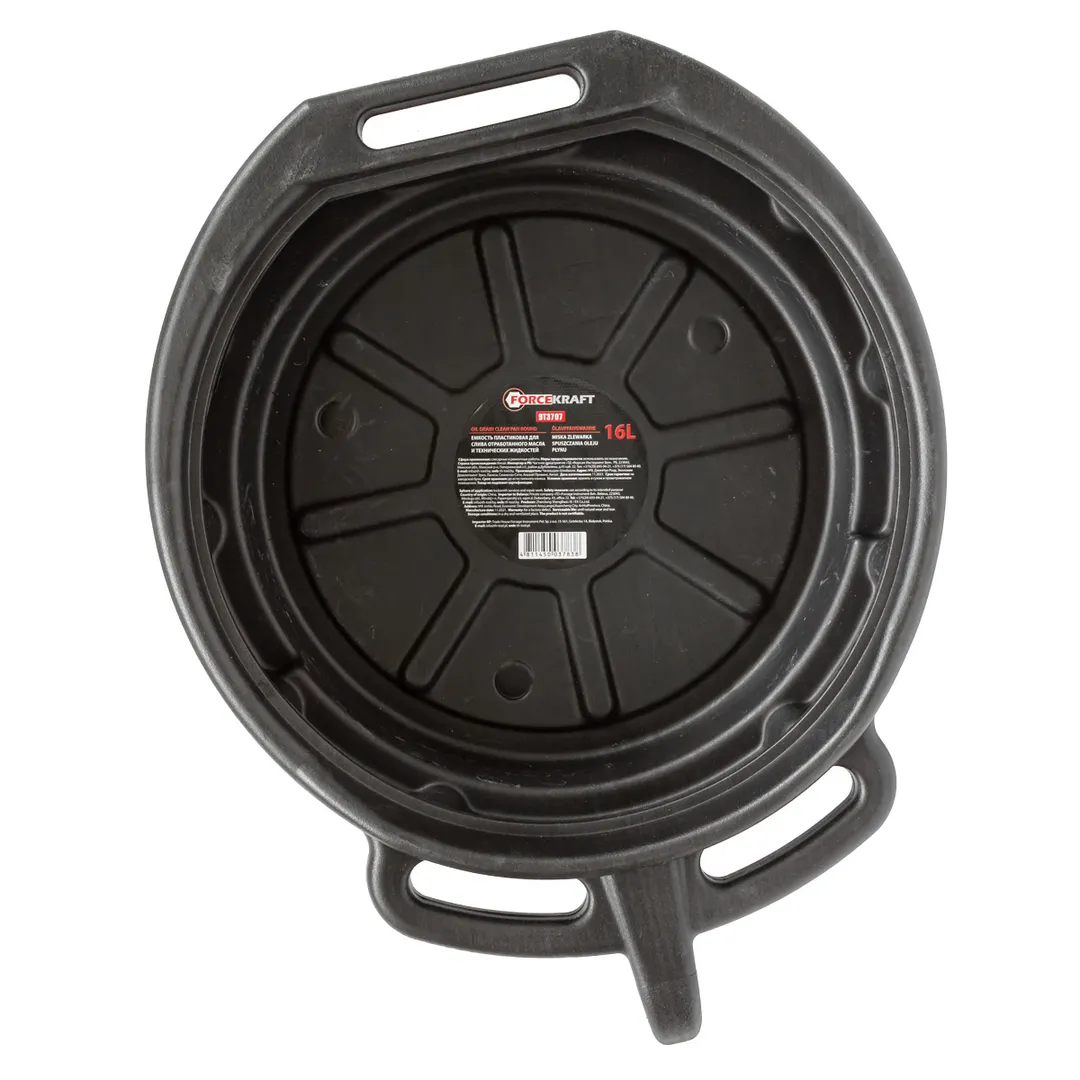 Емкость пластиковая для слива отработанного масла и технических жидкостей 16 л ForceKraft FK-9T3707