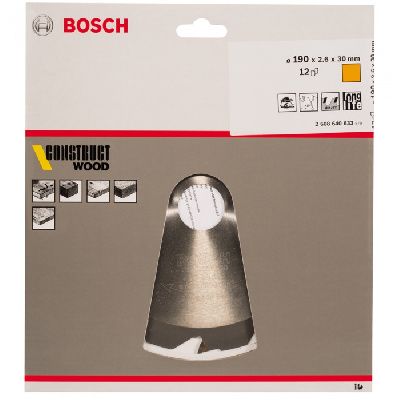 Пильный диск Construct Wood 190х30 мм Z12 BOSCH 2608640633