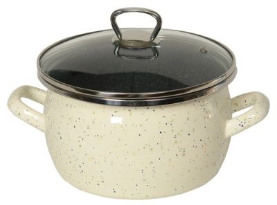 Кастрюля 1,5л (сфера) "Гранит цветной" Сантэкс 1-2415111(Сер.гр)(ЦГ)