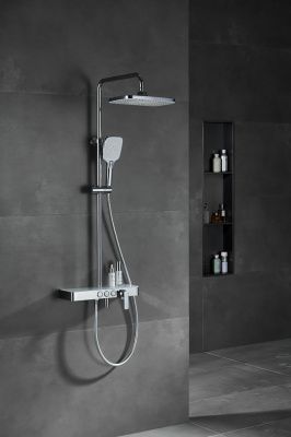 Душевая система, латунь, белый/хром Savol SK-H3245A