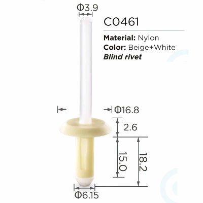 Клипса для крепления внутренней обшивки а/м GM пластиковая, 100 шт Forsage C0461(GM)