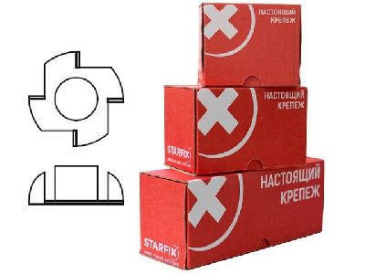 Гайка врезная М5/8 цинк, DIN 1624 100 шт в пласт. конт. Starfix SMP1-19686-100