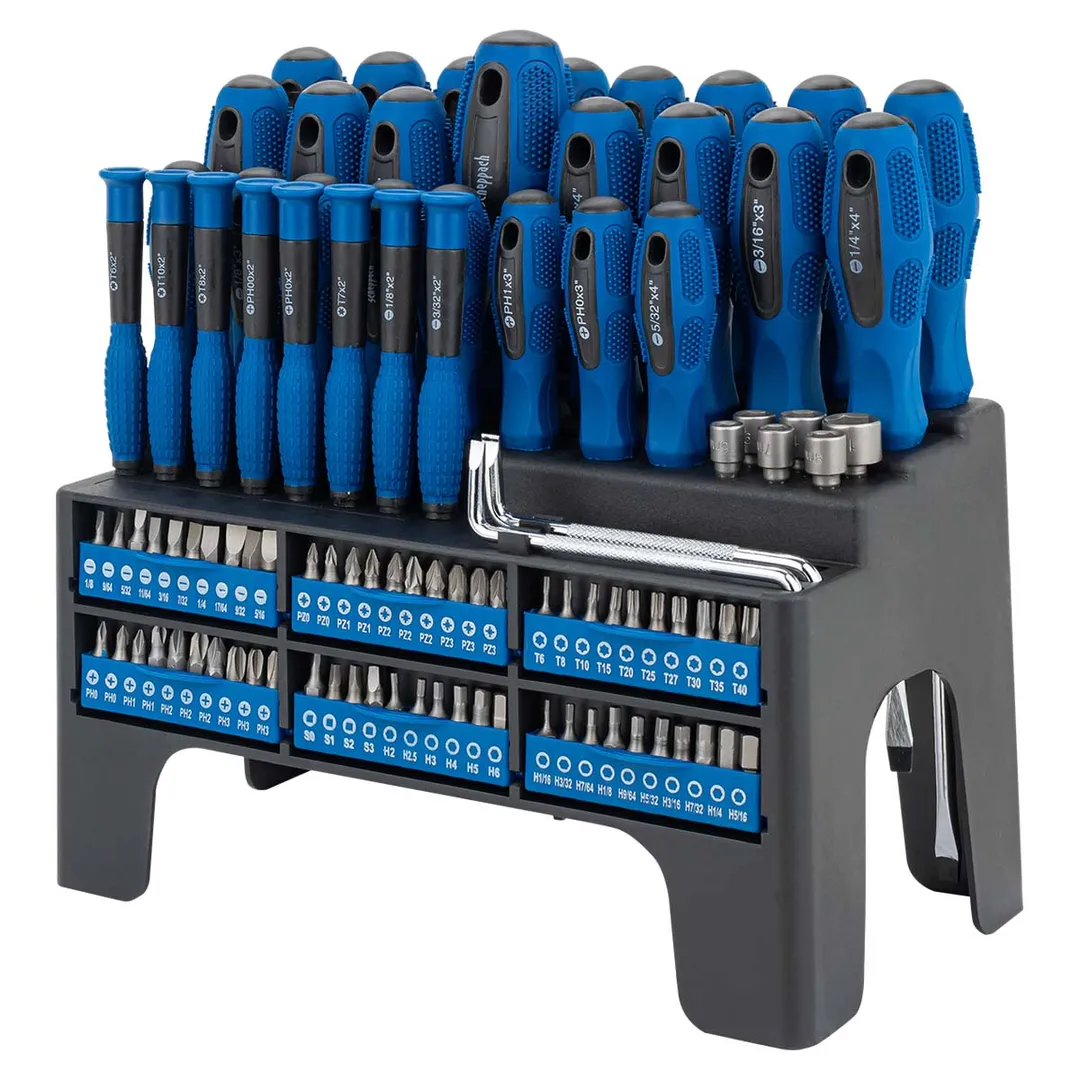 Набор отверток PH, PZ,,SL, Totx, Hex, Square, и бит 100 пр 1/4'' Scheppach Sch-10100