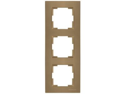 Рамка 3-ая вертикальная золотая, RITA, Mutlusan 2220 800 2380