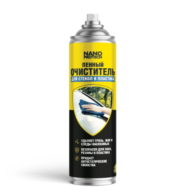Пенный очиститель для стёкол и пластика 400 мл NANOPROTECH NPGPO0023