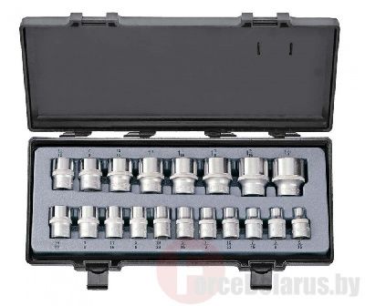 Набор 12-гр. головок 19 пр. 1/2'' 5/16''-1-1/4'' Force 4194-9