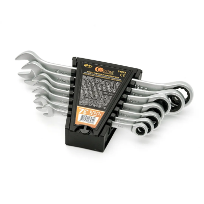 Набор трещоточных комбинированных ключей 8-19 мм 7 пр FORSTIME FT-51072