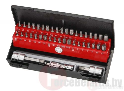 Набор бит HEX, Torx, Spline 10 мм и головок-бит Torx 1/2'' 44 пр. 10 мм Force 4441C