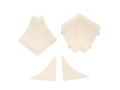 Комплект ПВХ аксессуаров к плинтусу M светло-бежевый AKS 126977