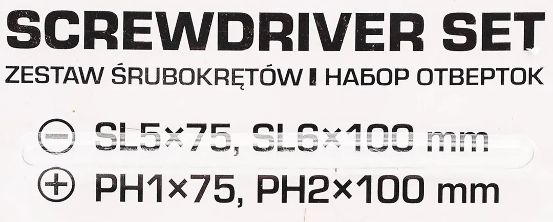 Набор отверток SL, PH 4 пр FORSTIME FT-7004B