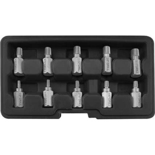 Набор экстракторов для сорванных болтов с внутренним шестигранником 10 пр. Yato YT-05890