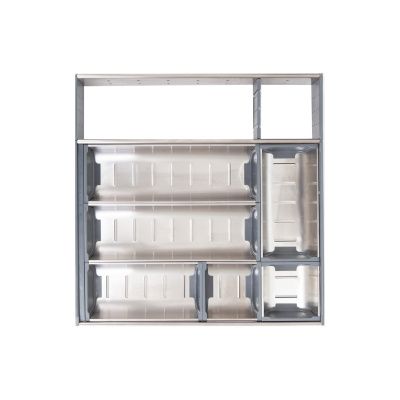 Вкладыш 40/400 шуфлядный металлический Organizer нержавеющая сталь (373*380*65) AKS 70793
