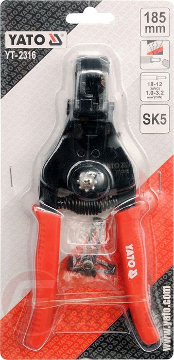Клещи автоматические для снятия изоляции 1.0-3.2/18-12 AWG Yato YT-2316