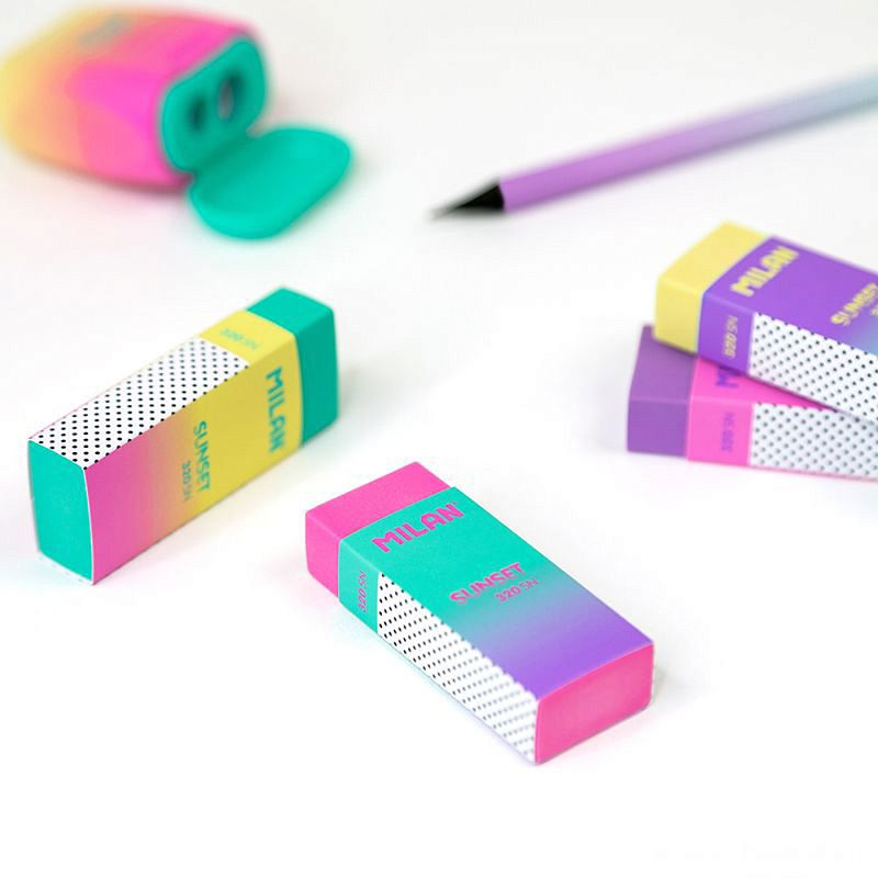 Ластик Milan "Sunset 320SL", 1 шт, ассорти