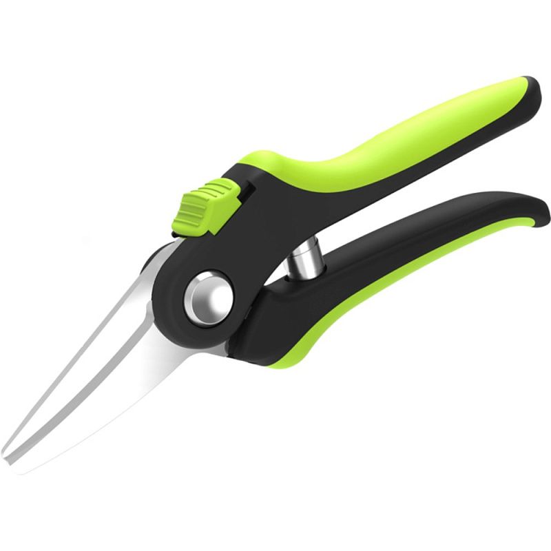 Набор садовых инструментов "Deli", 5 пр (секатор, лопата 2 шт, грабли, щетка), зеленый, черный