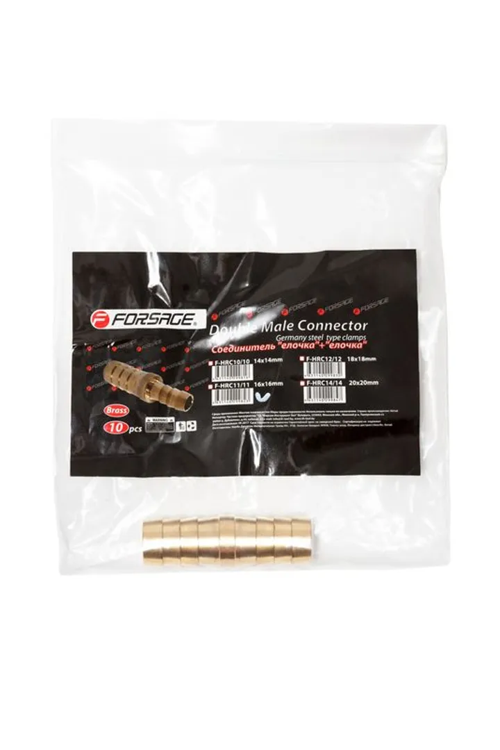 Соединитель ''елочка'' +''елочка'' 16 мм x 16 мм Forsage F-HRC11/11