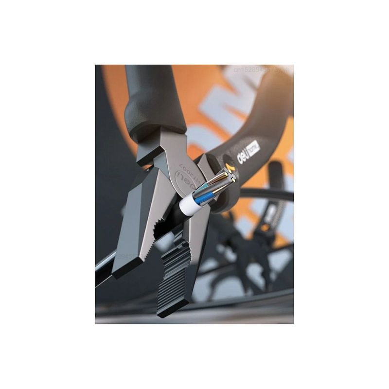 Длинногубцы Deli HS EHT2007, 180 мм, Soft Touch, черный