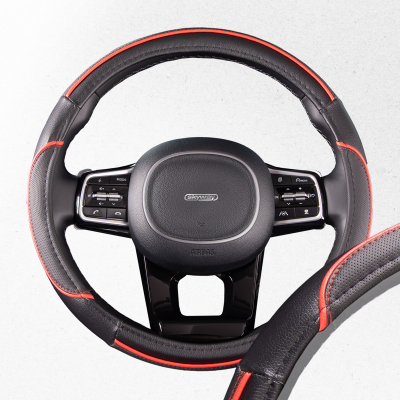 Оплетка экокожа M Combo- 5 Черно/Красная SKYWAY S01102333