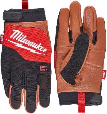 Перчатки защитные с кожанными вставками 10/XL Milwaukee 4932471914