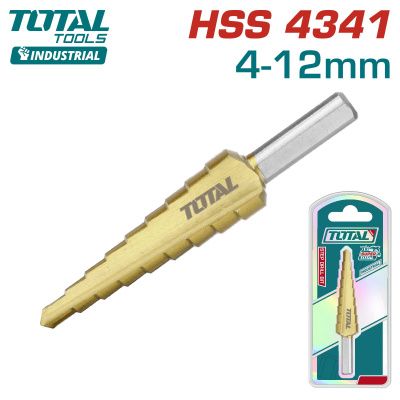 Сверло ступенчатое 4-12мм TOTAL TAC41201