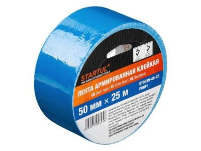 Лента армированная клейкая 50ммх25м синяя STARTUL PROFI ST9039-48-25