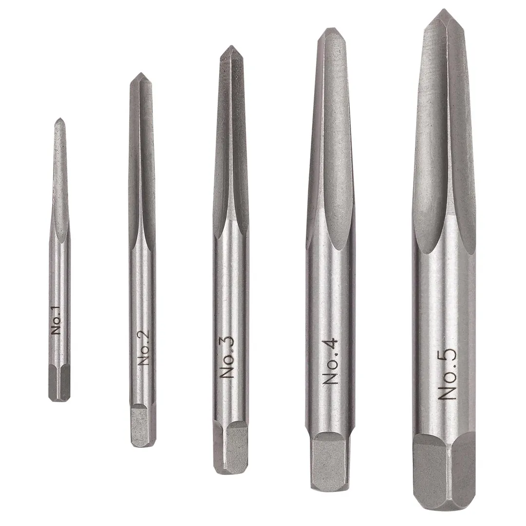 Набор экстракторов резьбы 6 пр М3-М25, Ø:3-6, 6-8, 8-11, 11-14, 14-18, 18-22 мм RockForce RF-63005C