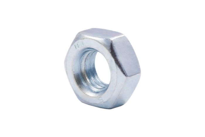 Гайка шестигранная белый цинк AKS