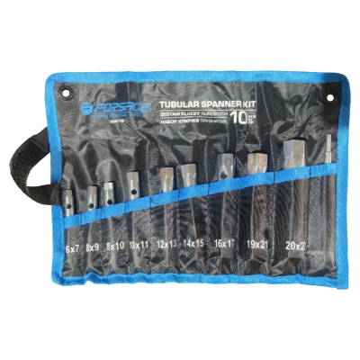 Набор ключей трубчатых 6×7-20×22 мм, с воротком 10×150 мм, 10 пр Forsage F-50817P