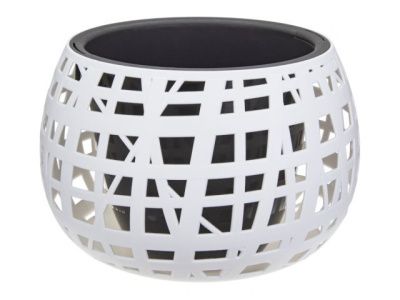Кашпо ХАОС Ø290 мм со вставкой, белый IDEA М3142