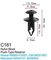 Клипса для крепления внутренней обшивки а/м GM пластиковая, 100 шт Forsage C0181(GM)