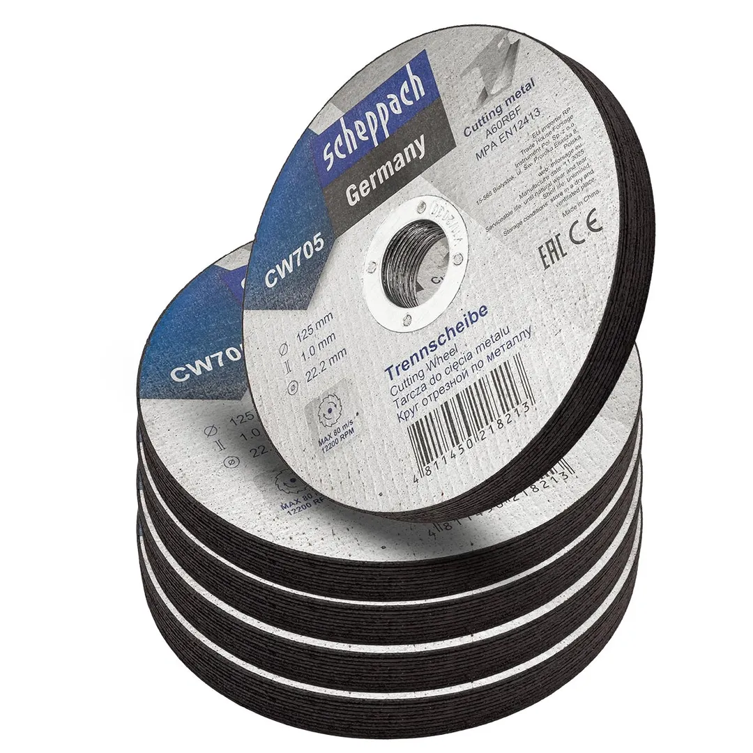 Круг отрезной по металлу 125х1.0.х22,2 мм, 50 шт Scheppach Sch-CW705[50шт к-т]