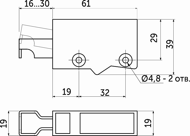 Навес кухонный регулируемый, тип II, белый AKS 126029