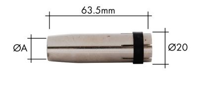 Сопло 12,5 мм для MIG Torch MB24 WÜRTH 0708250003
