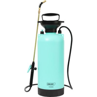 Опрыскиватель Deli GS DL581108, помповый, 8 л, черный, голубой