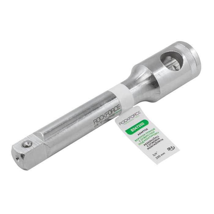 Вороток прямой с отверстием под монтировку 200 мм, 3/4'' RockForce RF-8047200
