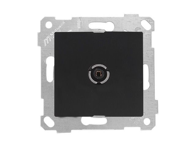 Розетка телевиз. 1-ая, скрытая, без рамки, с/з, 11dB, переходная, черная, RITA, Mutlusan 22001700184