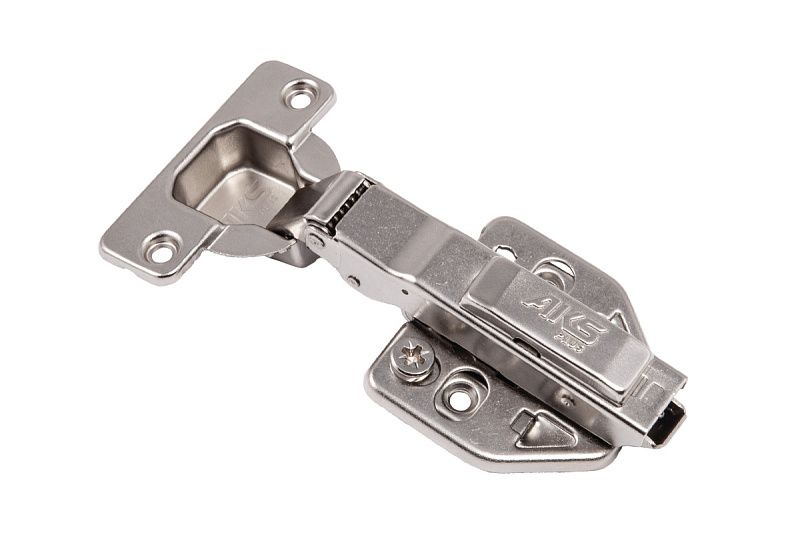 Петля накладная с доводчиком 48мм h0 clip-on 3D (саморезы, заглушки) AKS PLUS 62797