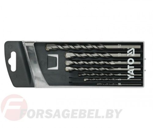 Набор сверл по бетону 4-12 мм. 7 пр. Yato YT-4390